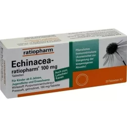 ECHINACEA-RATIOPHARM 100 mg tabletės, 20 vnt