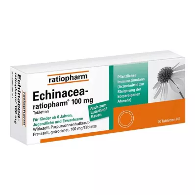 Echinacea-ratiopharm® 100 mg tabletės, 20 vnt