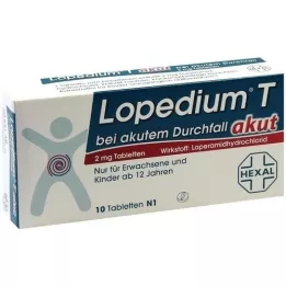 LOPEDIUM T acute ūminio viduriavimo tabletės, 10 vnt
