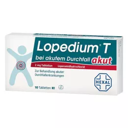 LOPEDIUM T acute ūminio viduriavimo tabletės, 10 vnt
