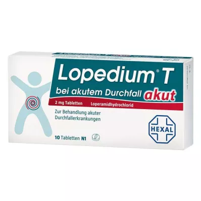 LOPEDIUM T acute ūminio viduriavimo tabletės, 10 vnt LOPEDIUM T acute ūminio viduriavimo tabletės, 10 vnt