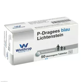 P DRAGEES mėlyna, 50 vnt