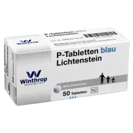 P TABLETTEN mėlyna 8 mm žingsnio, 50 vnt