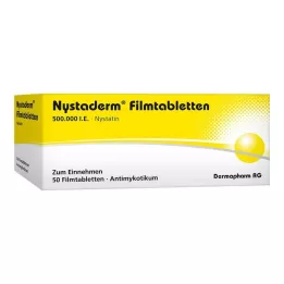 NYSTADERM Plėvele dengtos tabletės, 50 vnt