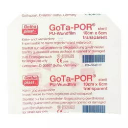 GOTA-POR PU Žaizdos plėvelė 10x6 cm sterilus gipsas, 1 vnt