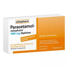 PARACETAMOL-ratiopharm 1 000 mg žvakutės, 10 vnt