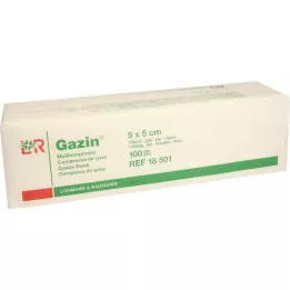 GAZIN Kompaktinė marlė 5x5 cm nesterili 12x op, 100 vnt