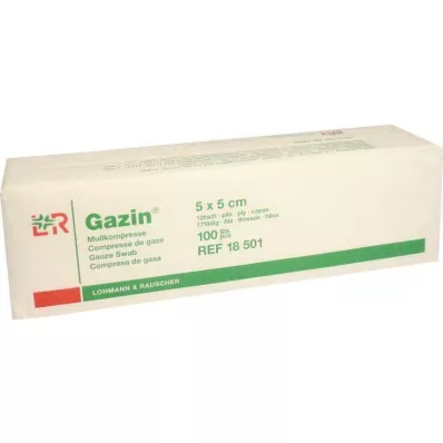 GAZIN Kompaktinė marlė 5x5 cm nesterili 12x op, 100 vnt