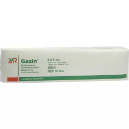 GAZIN Kompaktinė marlė 5x5 cm nesterili 16x op, 100 vnt