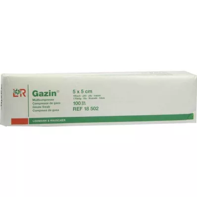 GAZIN Kompaktinė marlė 5x5 cm nesterili 16x op, 100 vnt GAZIN Kompaktinė marlė 5x5 cm nesterili 16x op, 100 vnt
