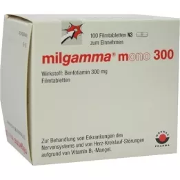 MILGAMMA mono 300 plėvele dengtos tabletės, 100 vnt