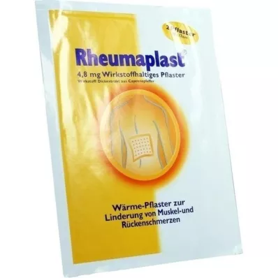 RHEUMAPLAST 4,8 mg pleistras su veikliąja medžiaga, 2 vnt