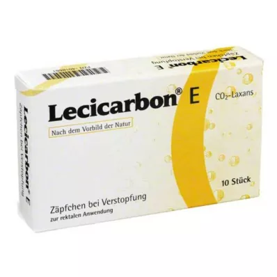 LECICARBON E CO2 Laxans suaugusiųjų žvakutės, 10 vnt