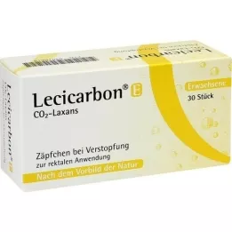 LECICARBON E CO2 Laxans suaugusiųjų žvakutės, 30 vnt