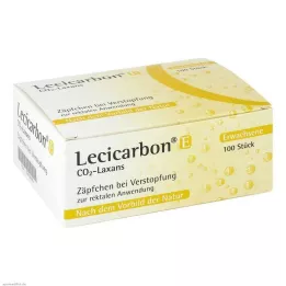 LECICARBON E CO2 Laxans suaugusiųjų žvakutės, 100 vnt