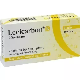 LECICARBON K CO2 Laxans vaikiškos žvakutės, 10 vnt
