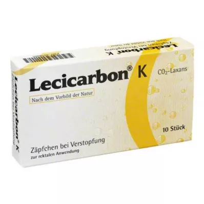 LECICARBON K CO2 Laxans vaikiškos žvakutės, 10 vnt LECICARBON K CO2 Laxans vaikiškos žvakutės, 10 vnt