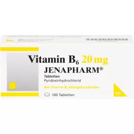 VITAMIN B6 20 mg Jenapharm tabletės, 100 vnt