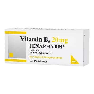 VITAMIN B6 20 mg Jenapharm tabletės, 100 vnt