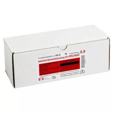 ISOTONISCHE 0,9 % NaCl tirpalas Eifelfango, 10X100 ml ISOTONISCHE 0,9 % NaCl tirpalas Eifelfango, 10X100 ml