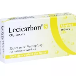 LECICARBON S CO2 Laxans žvakutės, 10 vnt