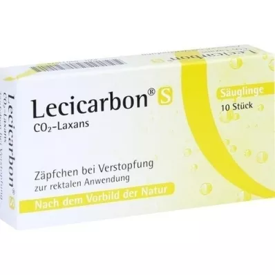 LECICARBON S CO2 Laxans žvakutės, 10 vnt