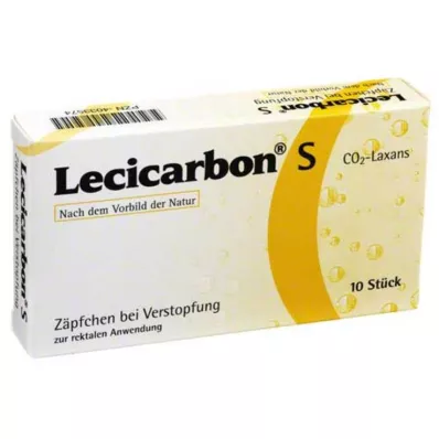 LECICARBON S CO2 Laxans žvakutės, 10 vnt