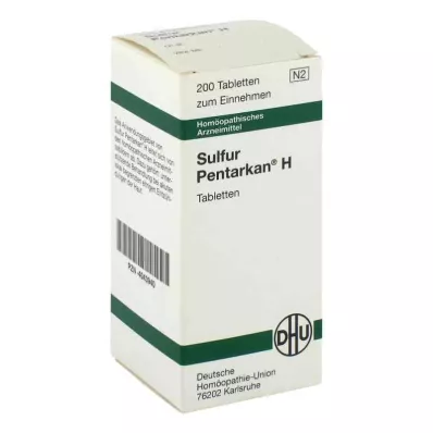 SULFUR PENTARKAN H tabletės, 200 vnt SULFUR PENTARKAN H tabletės, 200 vnt