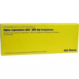 ALPHA LIPONSÄURE AAA 600 mg injekciniai buteliukai, 5X50 ml