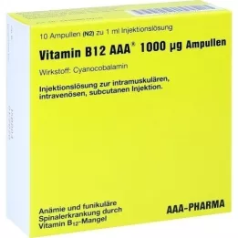 VITAMIN B12 AAA 1000 μg ampulės, 10X1 ml