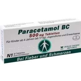 PARACETAMOL BC 500 mg tabletės, 10 vnt