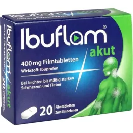 IBUFLAM ūmios 400 mg plėvele dengtos tabletės, 20 vnt