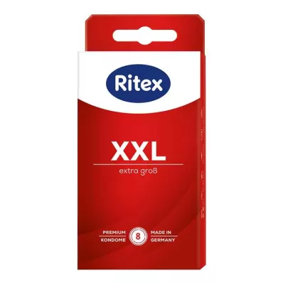 RITEX XXL Prezervatyvai, 8 vnt