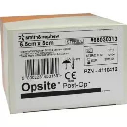 OPSITE Pašto-OP 5x6,5 cm tvarstis, 6X5 vnt