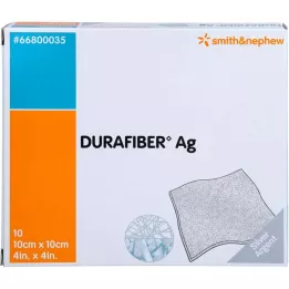 DURAFIBER Ag 10x10 cm tvarstis, 10 vnt