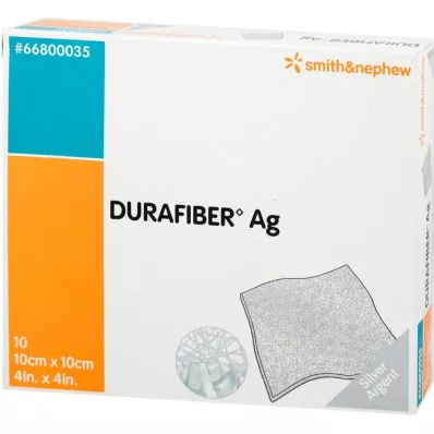 DURAFIBER Ag 10x10 cm tvarstis, 10 vnt