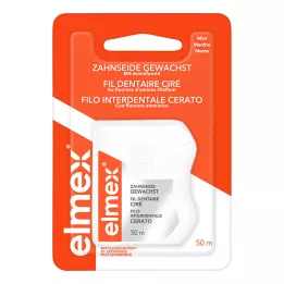 ELMEX Dantų siūlas, vaškuotas su amino fluoridu, 50 m