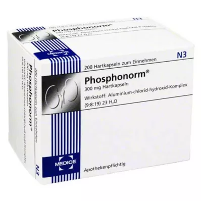 PHOSPHONORM Kietosios kapsulės, 200 vnt PHOSPHONORM Kietosios kapsulės, 200 vnt