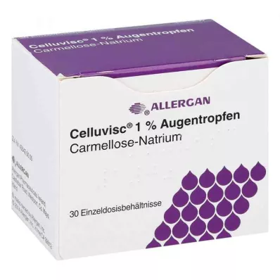 CELLUVISC 1% akių lašai, 30X0,4 ml