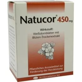 NATUCOR 450 mg plėvele dengtos tabletės, 50 vnt