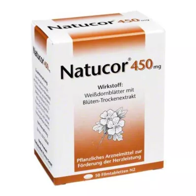 NATUCOR 450 mg plėvele dengtos tabletės, 50 vnt NATUCOR 450 mg plėvele dengtos tabletės, 50 vnt