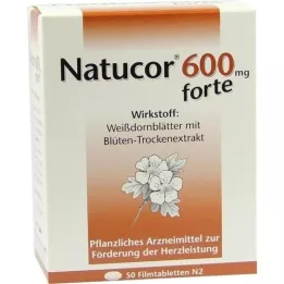 NATUCOR 600 mg forte plėvele dengtos tabletės, 50 vnt