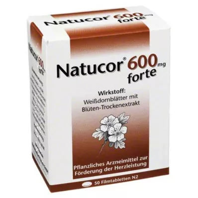 NATUCOR 600 mg forte plėvele dengtos tabletės, 50 vnt