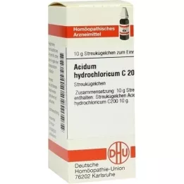 ACIDUM HYDROCHLORICUM C 200 rutuliukų, 10 g