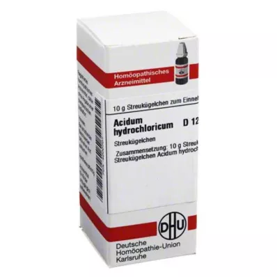 ACIDUM HYDROCHLORICUM D 12 rutuliukų, 10 g ACIDUM HYDROCHLORICUM D 12 rutuliukų, 10 g