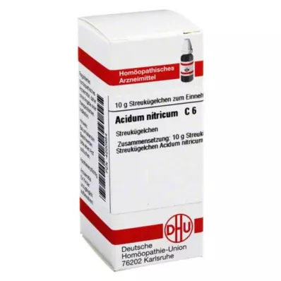 ACIDUM NITRICUM C 6 rutuliukai, 10 g