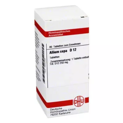ALLIUM CEPA D 12 tablečių, 80 kapsulių