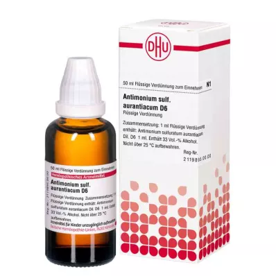 ANTIMONIUM SULFURATUM aurantiacum D 6 skiedinys, 50 ml