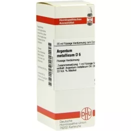 ARGENTUM METALLICUM D 6 skiedinys, 20 ml