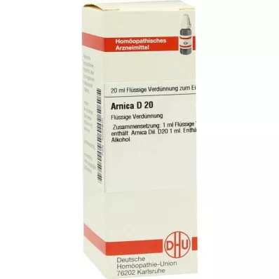 ARNICA D 20 skiedinys, 20 ml ARNICA D 20 skiedinys, 20 ml